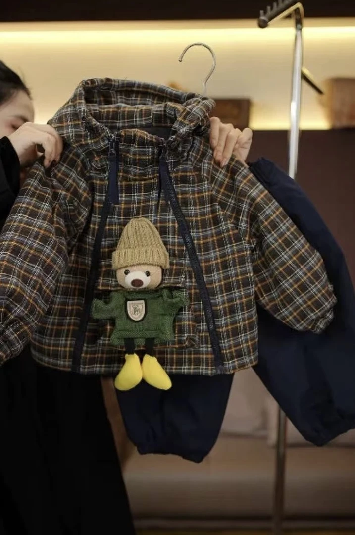 【JD】2024冬季儿童新款韩版时尚潮流加棉加厚外套28981