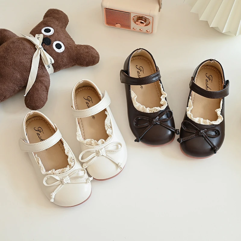 女童软底公主鞋2025春秋季新款洋气儿童中大童魔术贴防滑宝宝单鞋