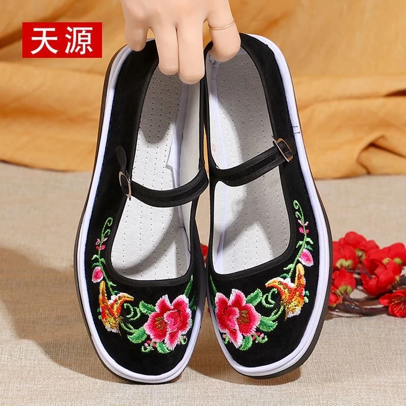 2024新款爆款正宗老北京布鞋女千层底手工布鞋妈妈鞋绣花鞋老年鞋