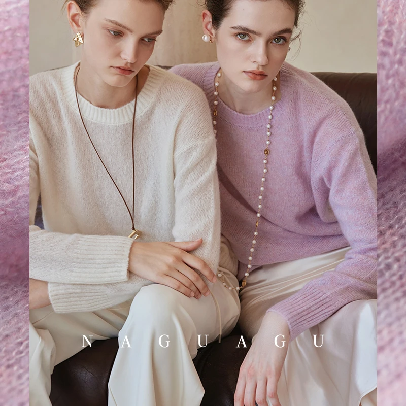 【都市慵懒】甄选康宝莱花式圆领针织衫/时尚短袖上衣长袖打底衫