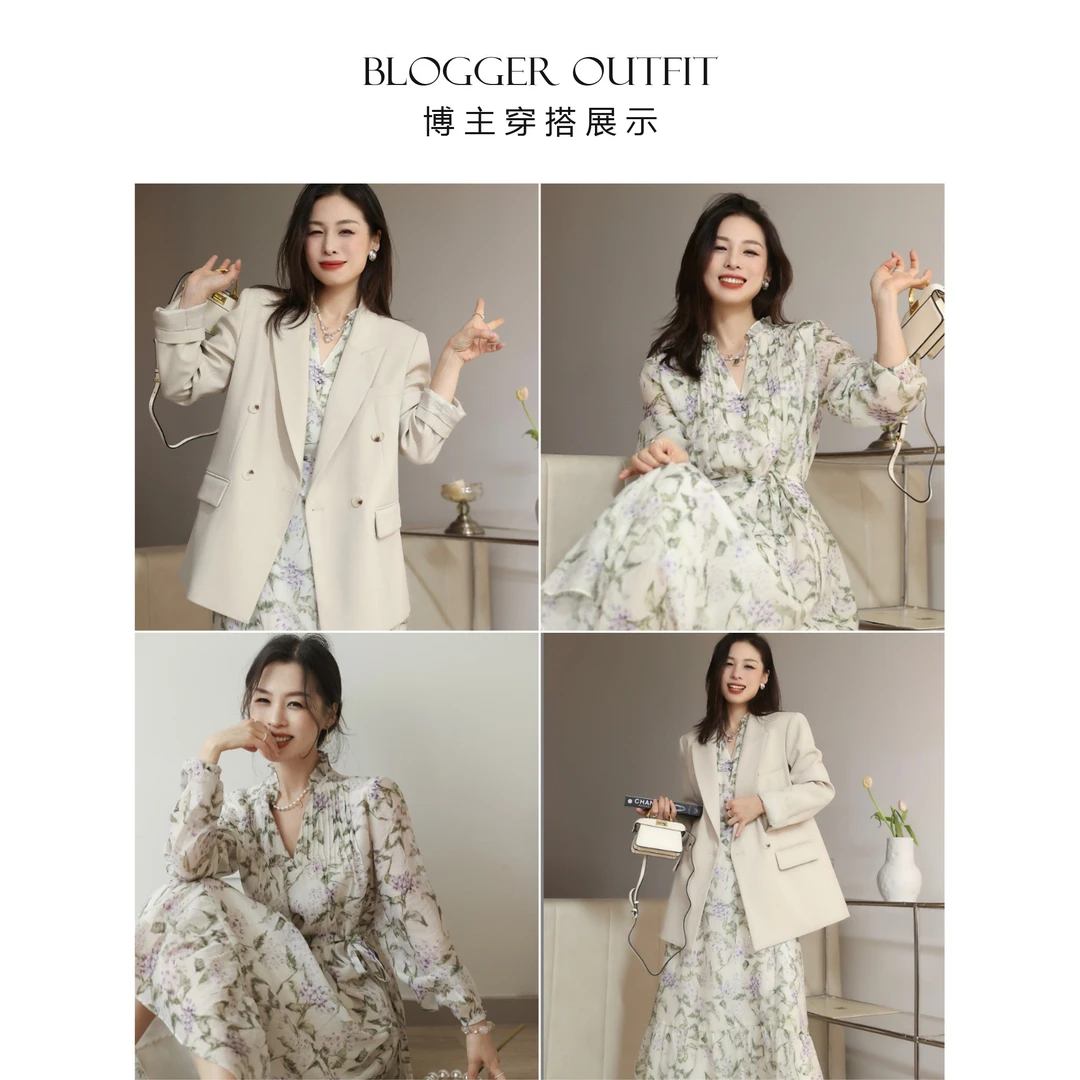 现货返场【普罗旺斯】茶歇法式连衣裙女装长袖新款裙子