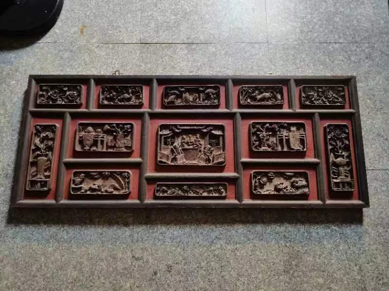 老家具老花板适合空间装饰搭配，清代深浮雕整套花板，原滋原味