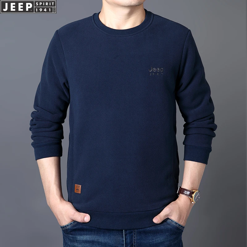 JEEP SPIRIT秋装卫衣男舒适运动休闲套头卫衣帅气上衣LS-2100圆领