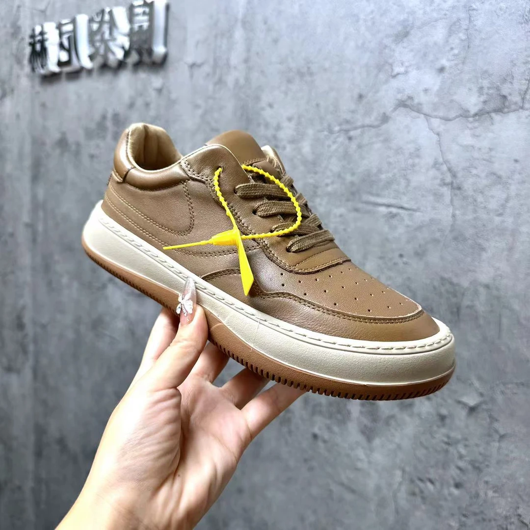 纯牛皮透气舒适感好休闲鞋透气鞋牛皮男鞋软底镂百搭断码825A