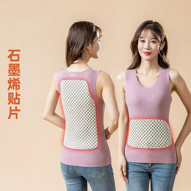 新款保暖背心女冬季加厚德绒内穿无痕发热贴身背心女保暖