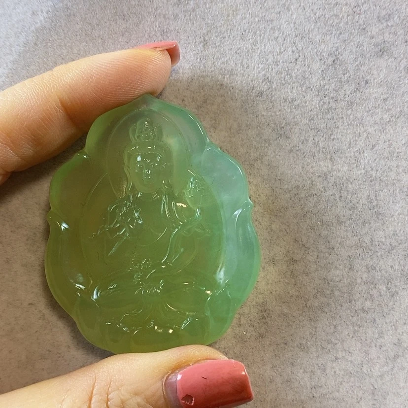 【闪购商品】岫玉挂件未镶嵌菩*心