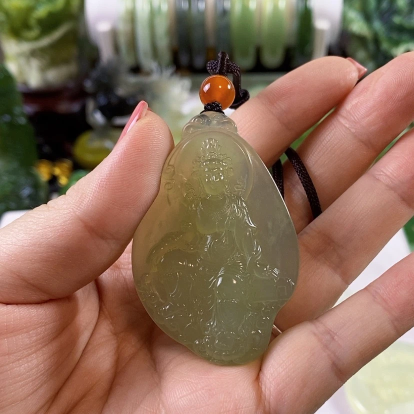 【闪购商品】岫玉挂件未镶嵌菩*心