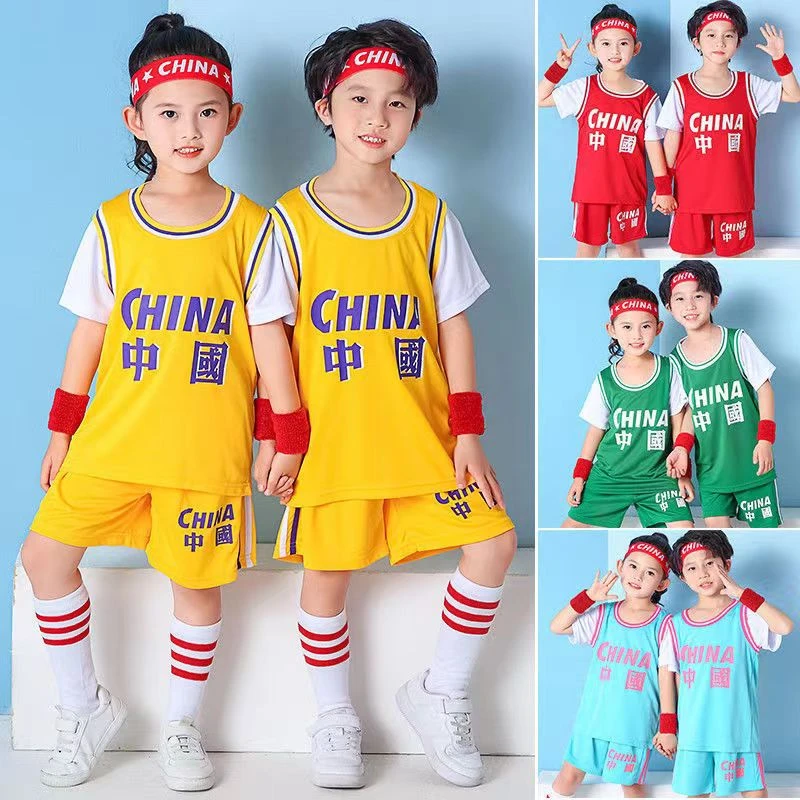 夏季儿童篮球服套装中小学运动速干小孩男童小孩训练服幼儿园班服
