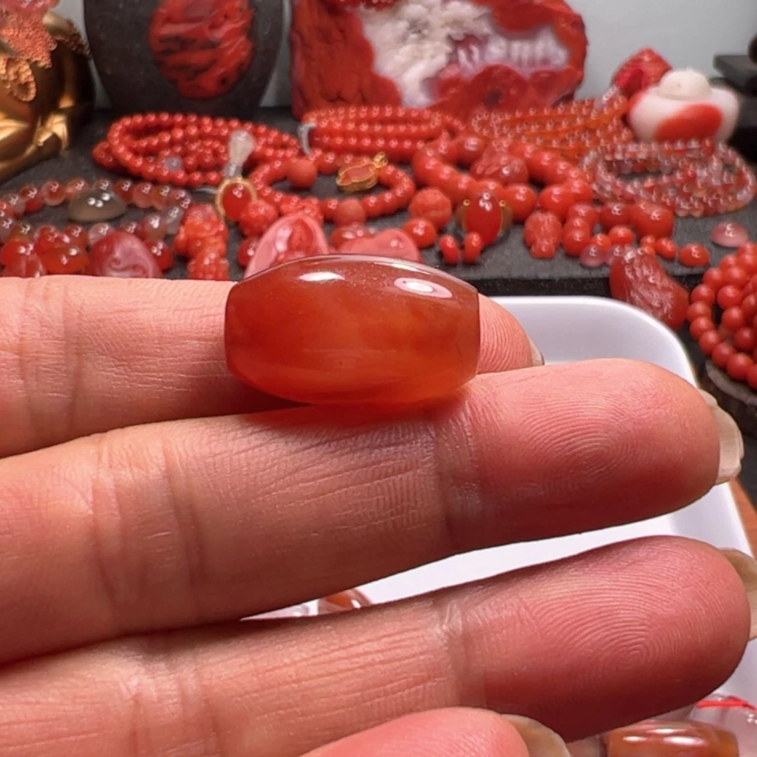 【闪购商品】南红玛瑙桶珠未镶嵌石*花