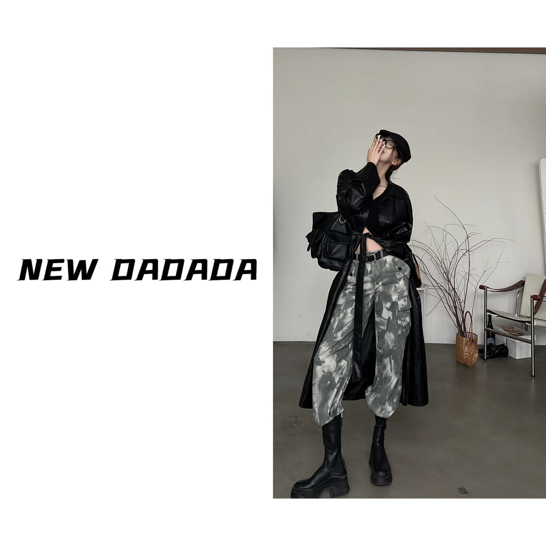 利达 NEW DADADA【格罗德诺】美式宽松时尚潮流迷彩休闲裤TPQ214