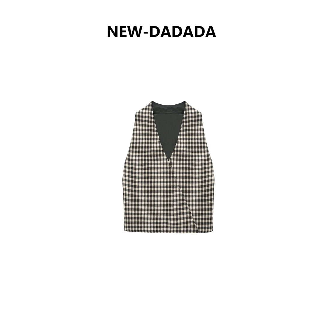 清清利达 NEW DADADA 时尚设计感格子背心TP1117