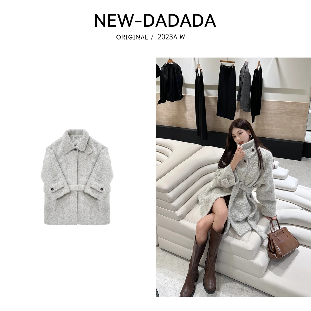 利达 NEW DADADA【呢熊玩偶】长袖百搭秋冬保暖时尚毛呢外套TP295
