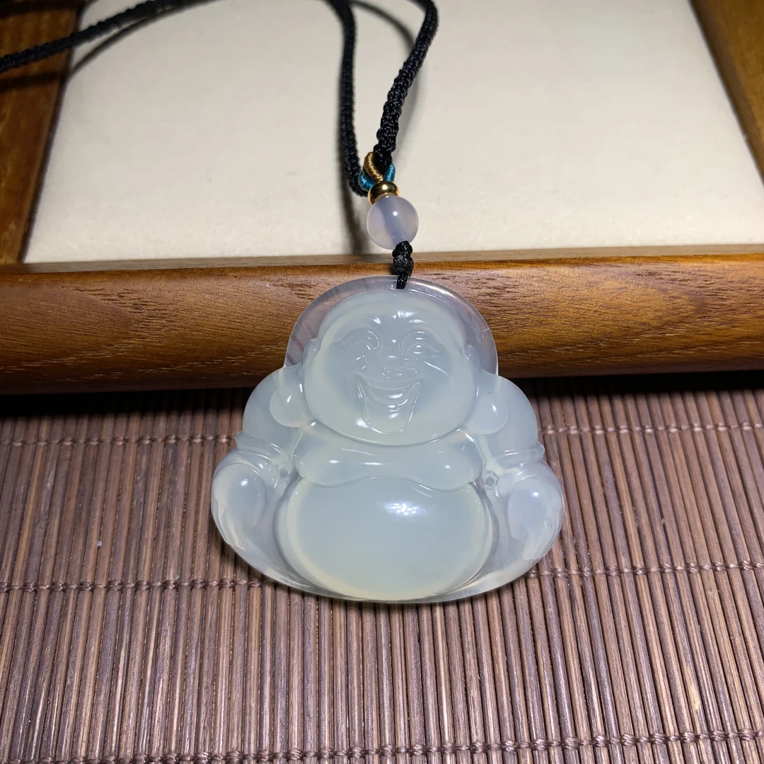 玉水阁天然岫玉弥勒佛