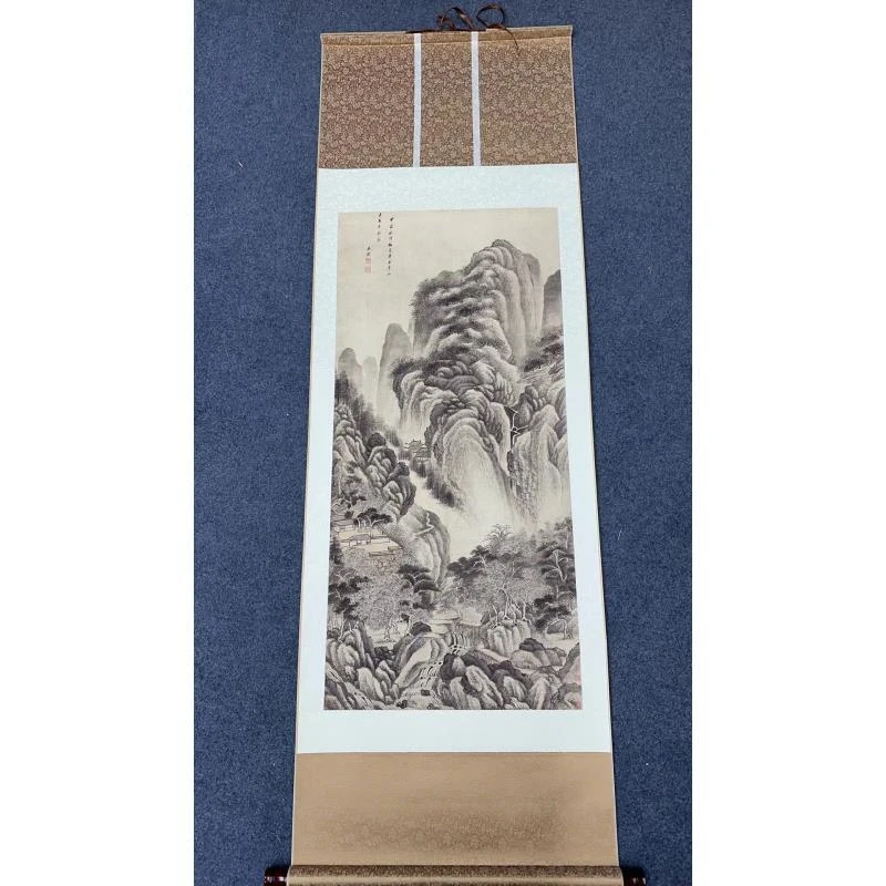 清代-王鉴 《仿范宽山水》高清数字微喷 复刻 软装挂画