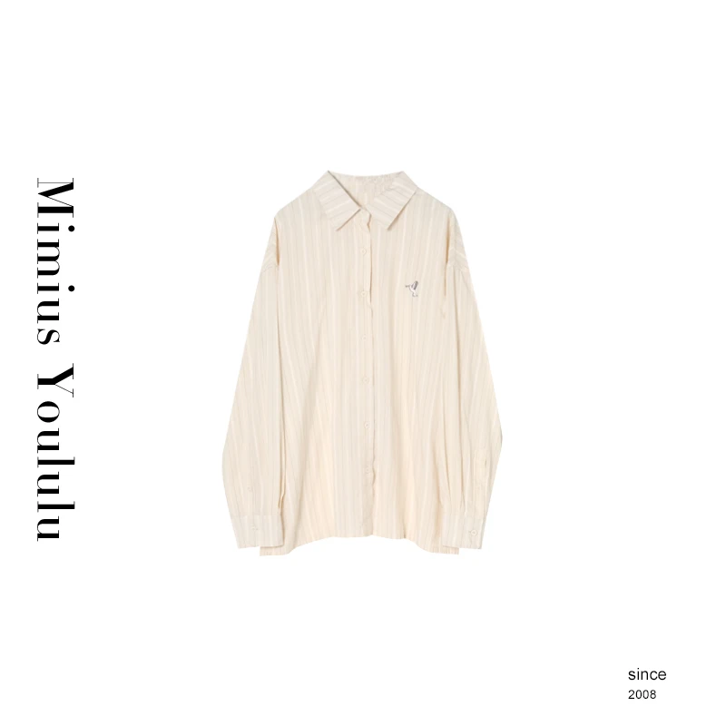 【mimius】&沐沐【棕日波尔图】韩版宽松休闲显瘦衬衫 F07131