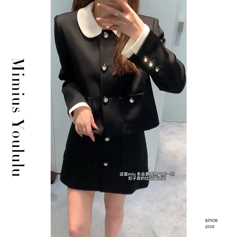 【mimius】&游鹿鹿【云梦甜心】短外套+A字裙裤（领口可拆） F07298