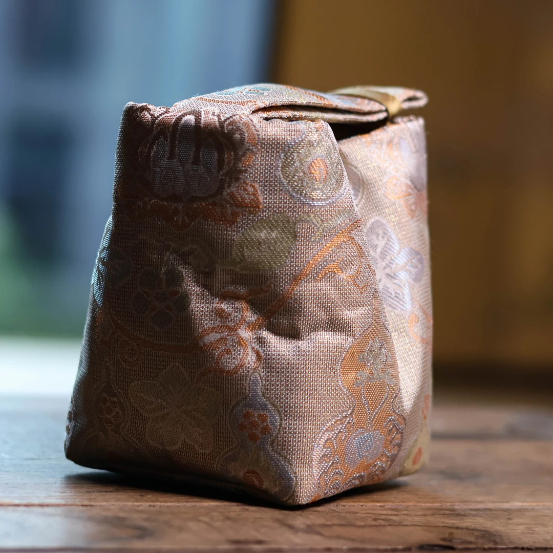 【小田甄陶】<彩金葫芦>橙蓝色 迷你织锦小在野包8*8*11（慢蓝S0823）