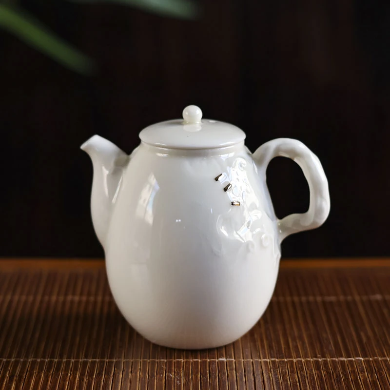 【小田甄陶】象牙白-雅瓷禅韵壶（灰念0315）