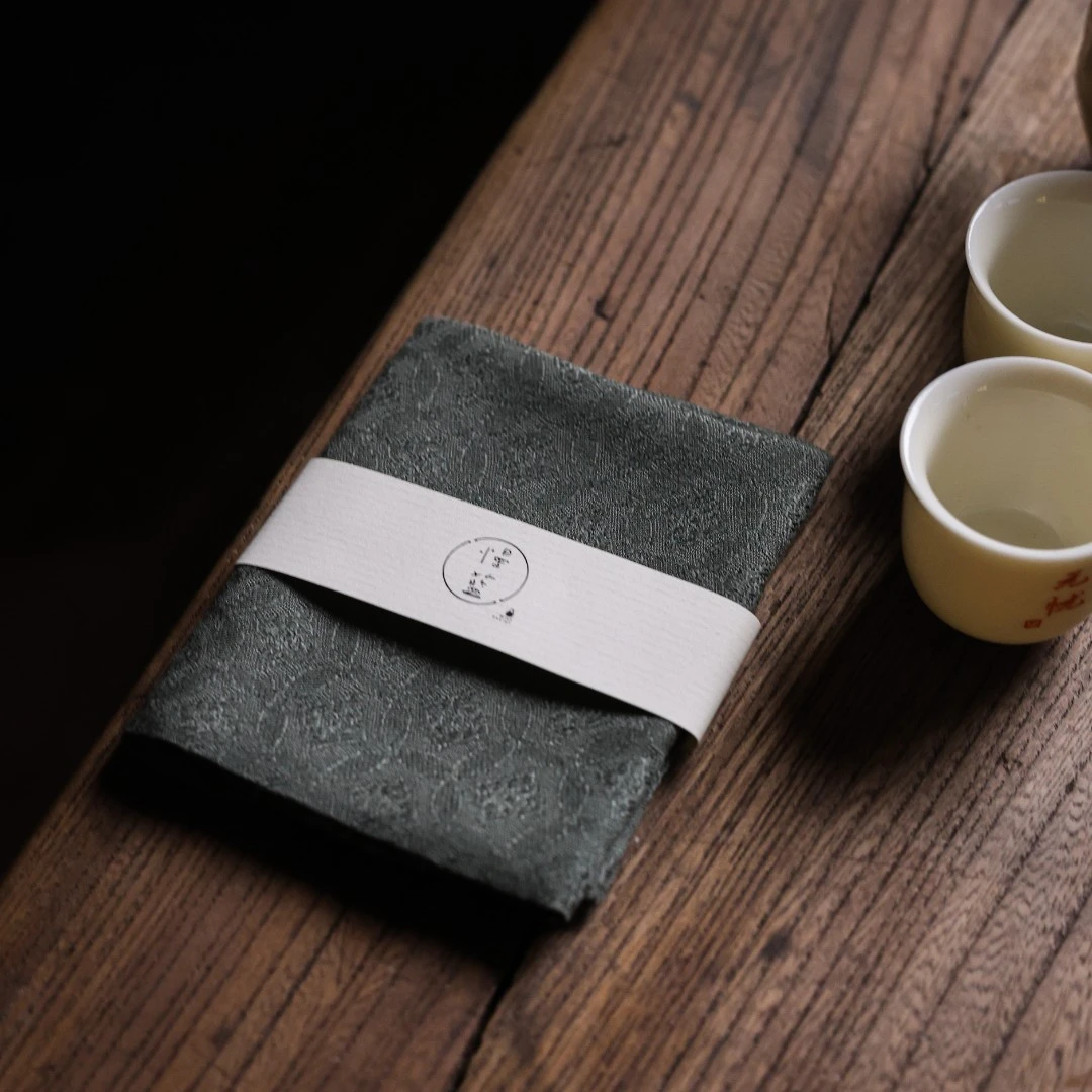 【小田甄陶】铜纹灰-慢蓝布艺-绿茶巾（慢蓝S0751）
