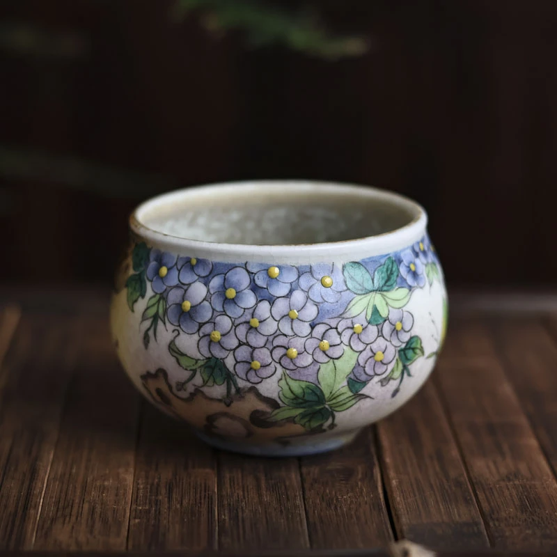 【小田甄陶】海棠花-蕉白轩-缸杯90ml（蕉白S0052）