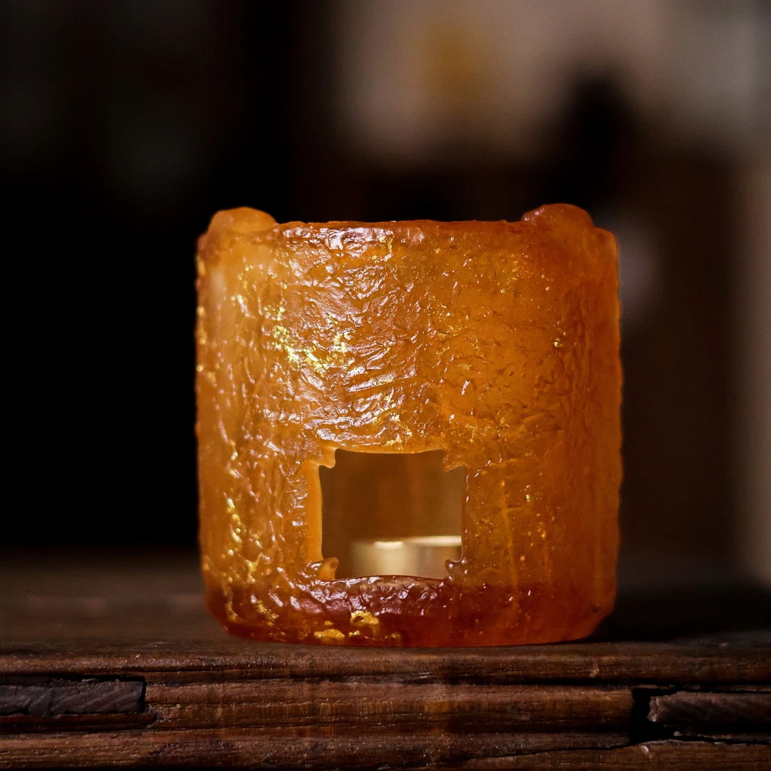 【小田甄陶】浮光凉炉-口径9CM高9CM（琉璃S0430）