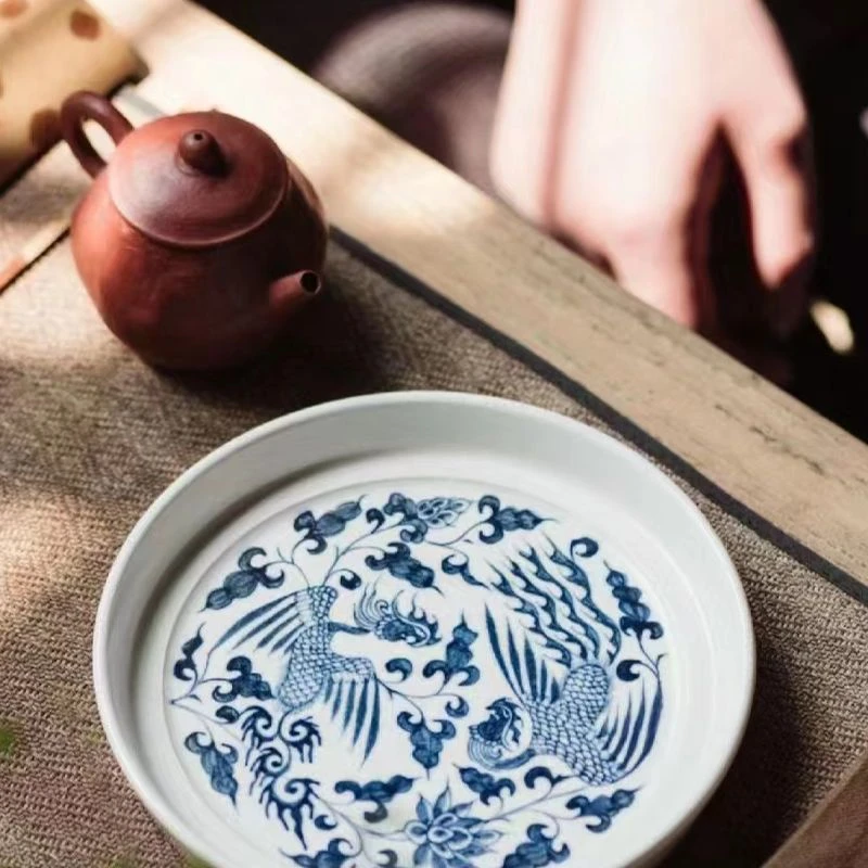 【小田甄陶】和凤-梵山堂-壶承-直径16cm高2cm（W0312）