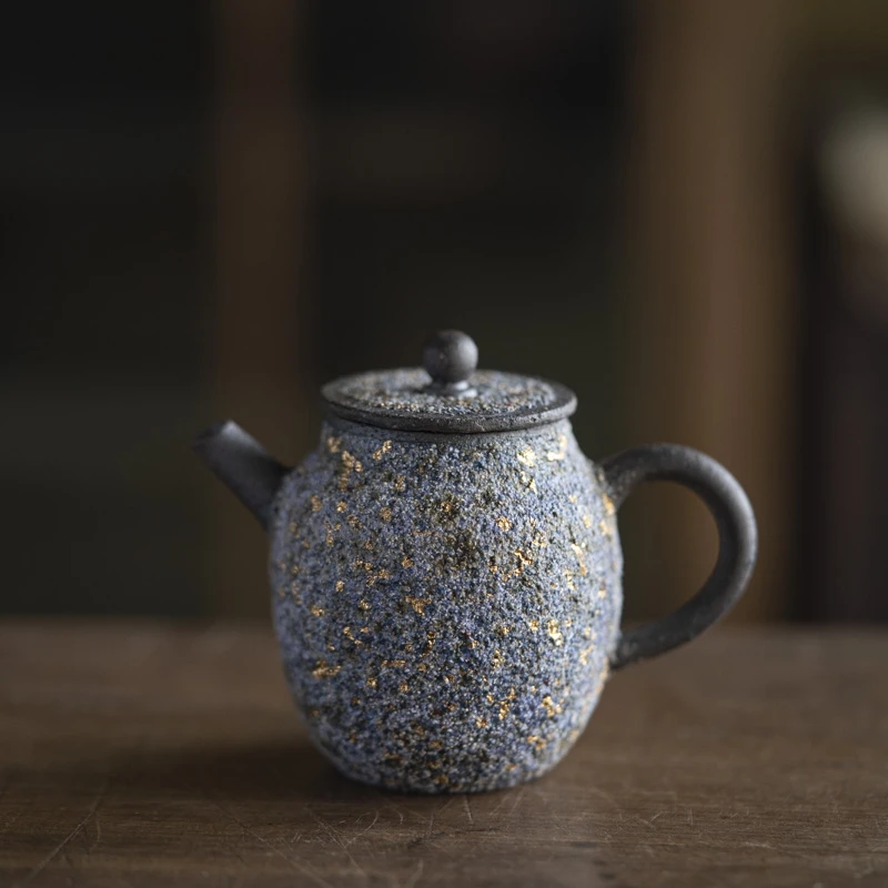 【小田甄陶】蓝金-高越-金钟高岩壶（高越Q0559）