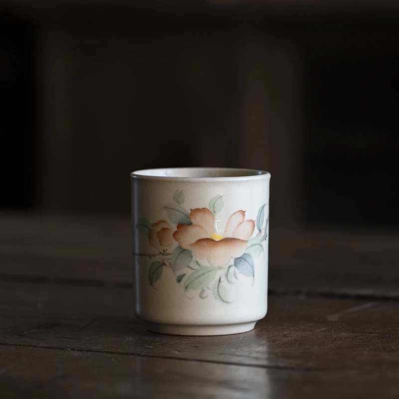 【小田甄陶】茶花-拙溪-直筒杯（拙溪S0082）