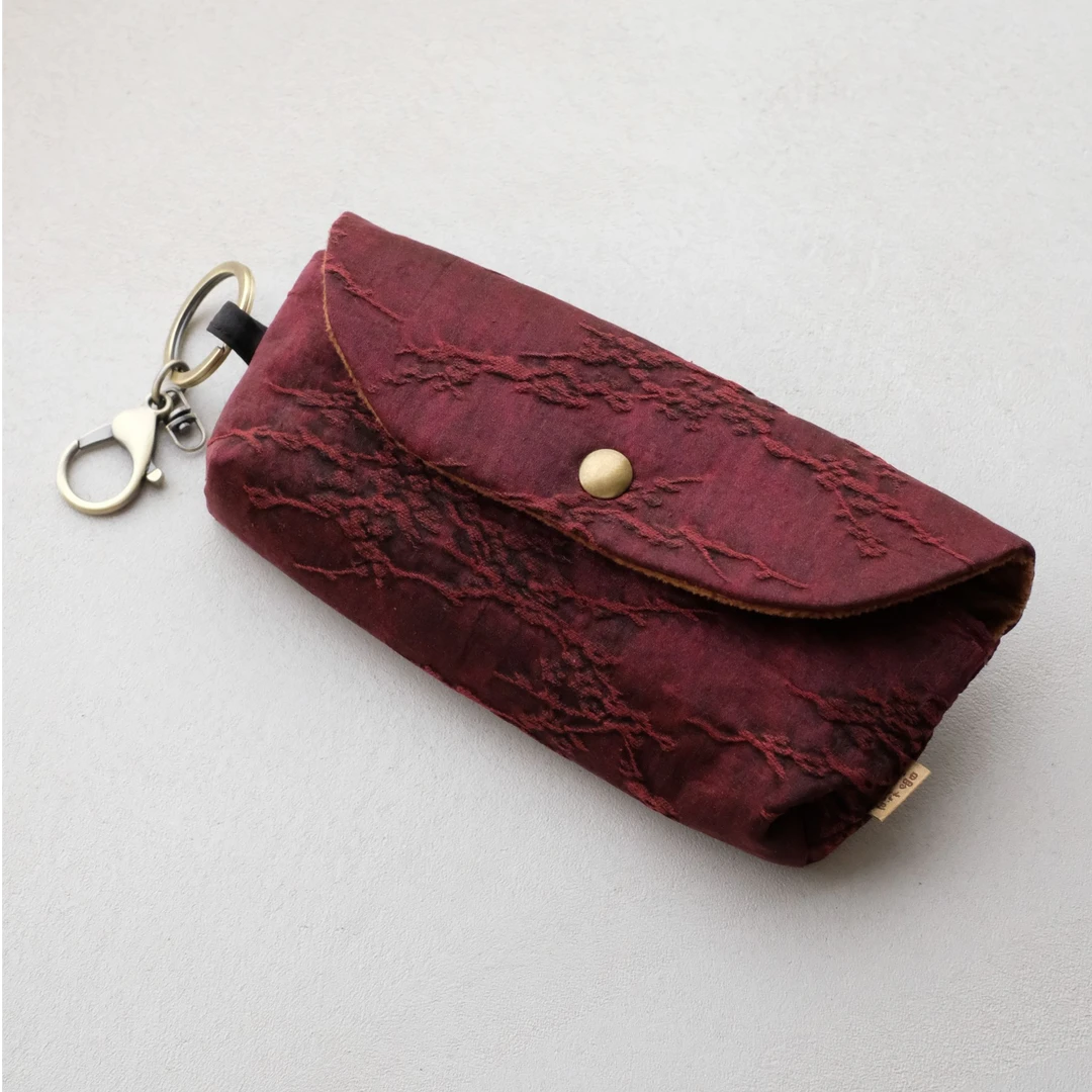 【红红专属】【冰梅】安克拉红香云纱眼镜袋（慢蓝S0769）