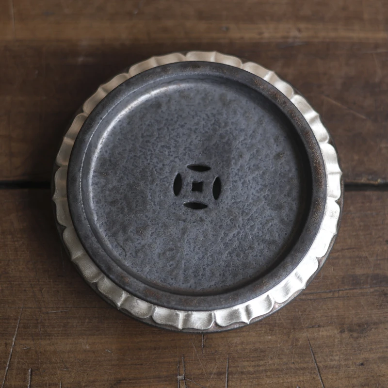 【宽窄】壶承-鎏金半边莲壶承（Q1917）直径14cm*高3cm