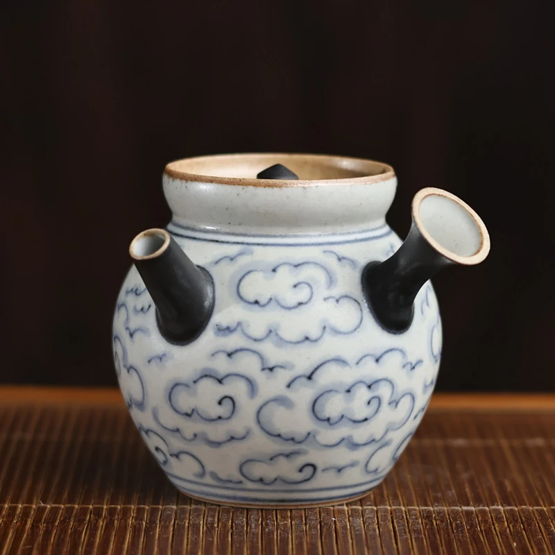 【小田甄陶】祥云-朴云堂-高侧把壶-120CC（朴壶0075）