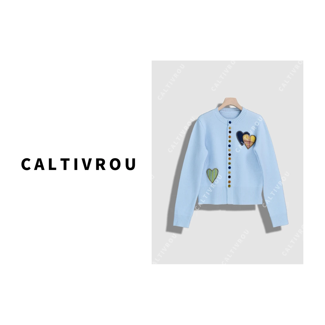 Caltivrou【现货】毛衣外套女开衫薄款短款针织外搭-Y13533