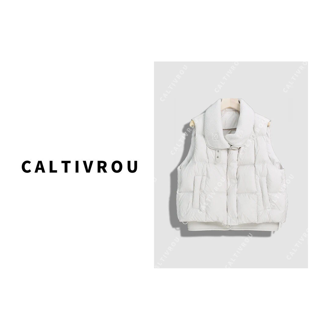 Caltivrou【蕊蕊】清沫泡芙~轻薄羽绒服马甲休闲短外套女Y13450-X