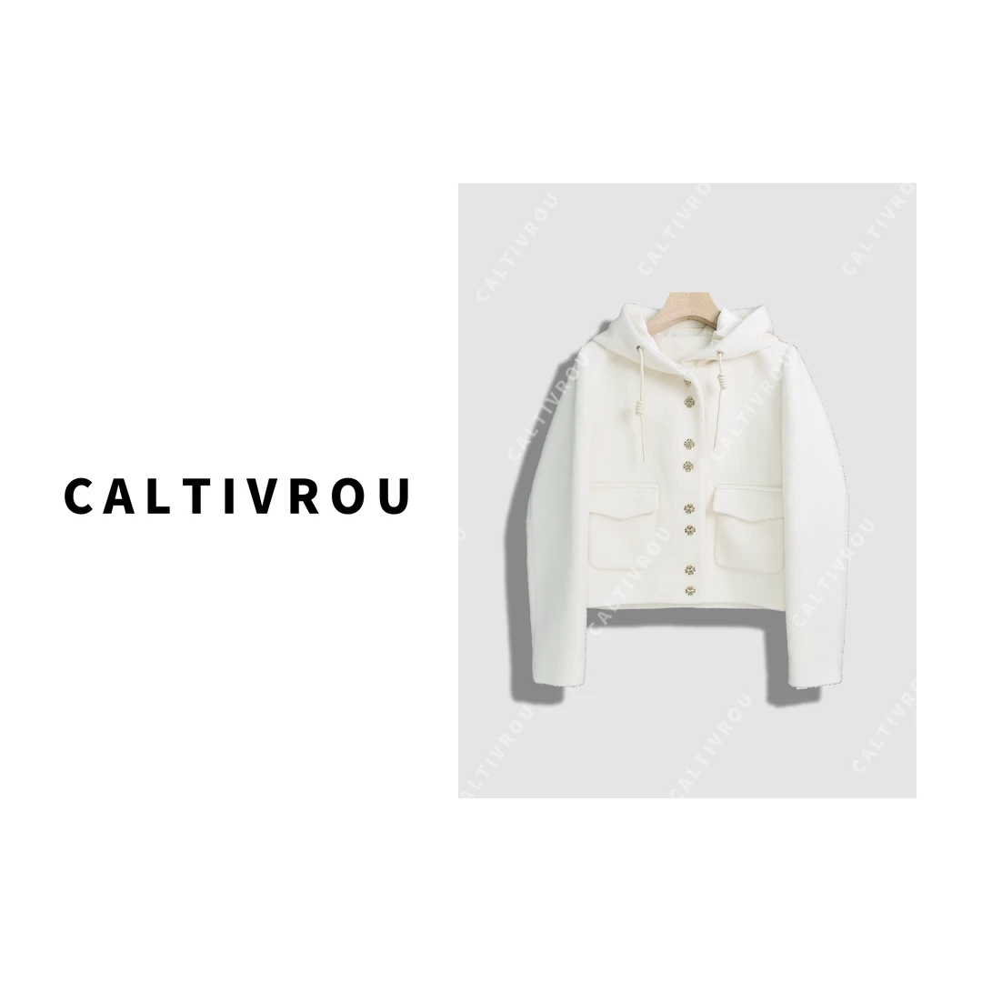 Caltivrou【现货】【高定苏力】时髦连帽毛呢外套-HK-Y13393