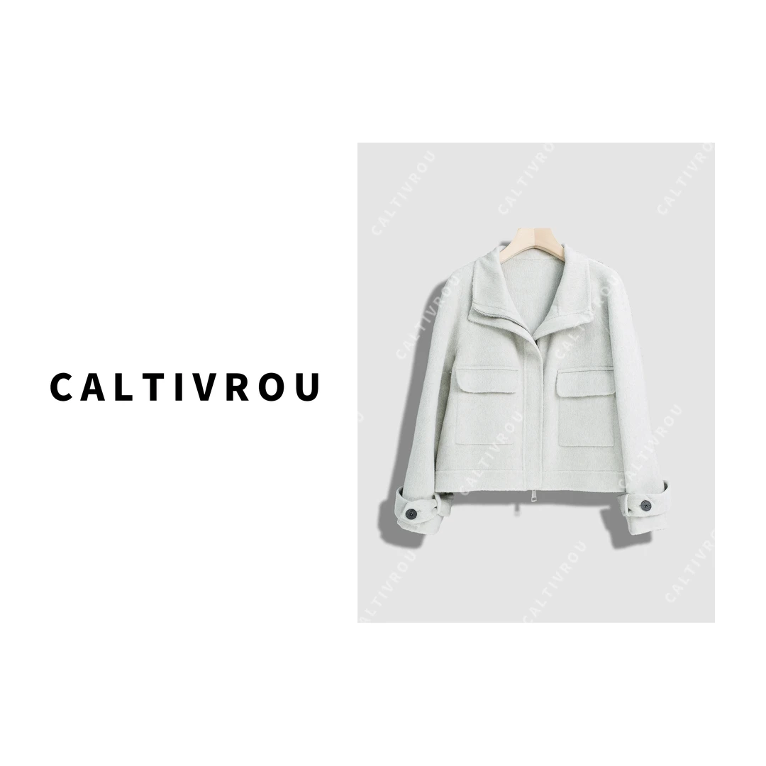 Caltivrou【高定苏力工艺款】气质百搭氛围感短款毛呢外套-Y13109-X