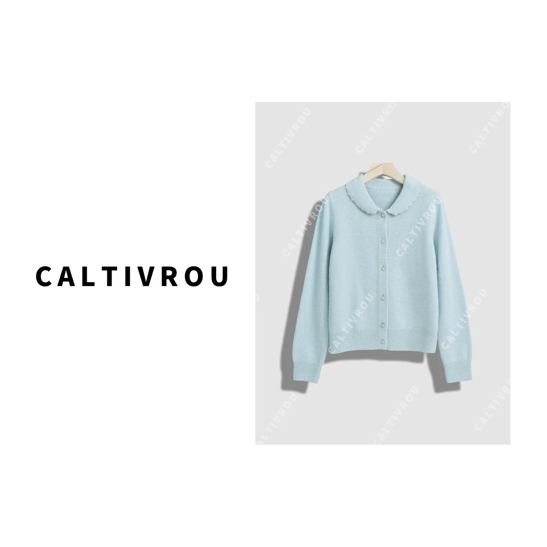 Caltivrou【蕊蕊】秘境花语~简约温柔系软糯针织开衫-Y14221