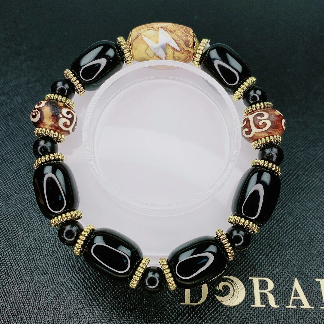 玛瑙玉石手串玛瑙米珠手链时尚手饰男女款手串{多样性发货}G99