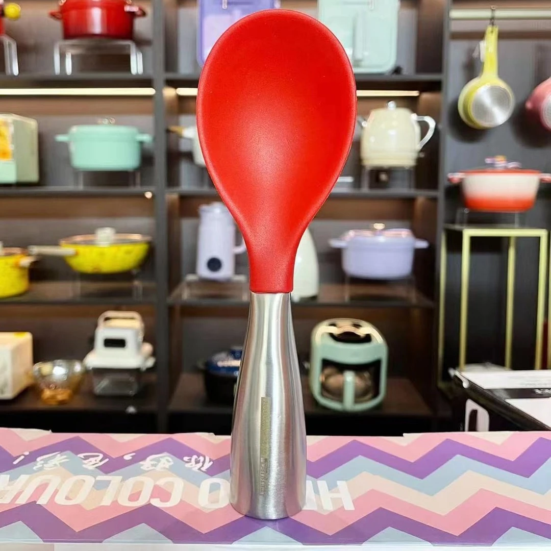家用饭勺米饭勺硅胶饭勺可立式硅胶饭勺耐高温食品级家用盛饭饭铲