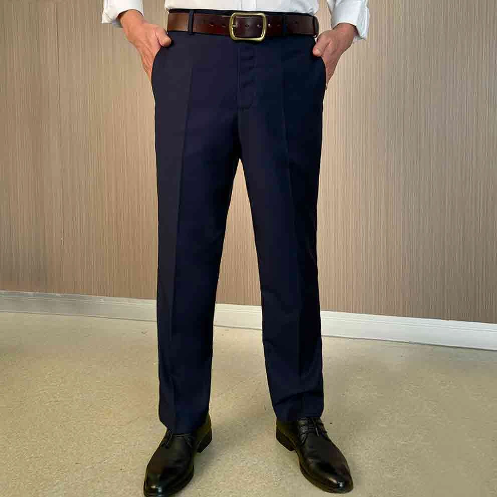 皮尔卡丹【100羊毛】春夏季商务西裤直筒羊毛西装裤高档男裤