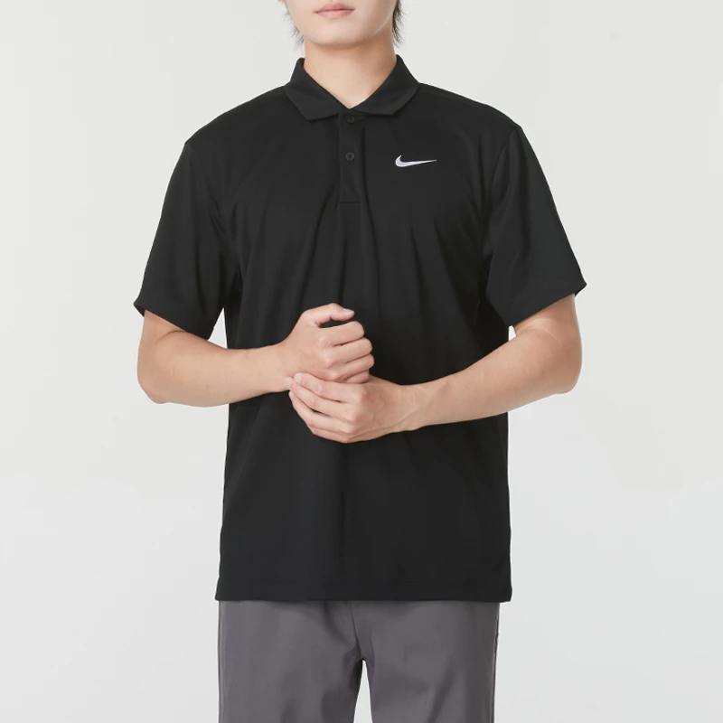 Nike耐克男子新款速干网球翻领T恤POLO环保针织刺绣DH0858