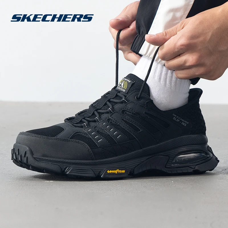 【专柜款】skechers斯凯奇缓震跑步鞋男鞋秋季新款闪穿鞋气垫跑鞋