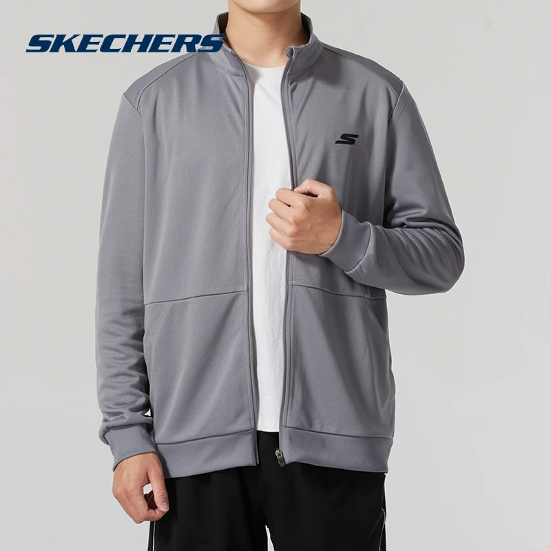 斯凯奇男士上衣2024新款户外健身跑步休闲运动服外套开衫