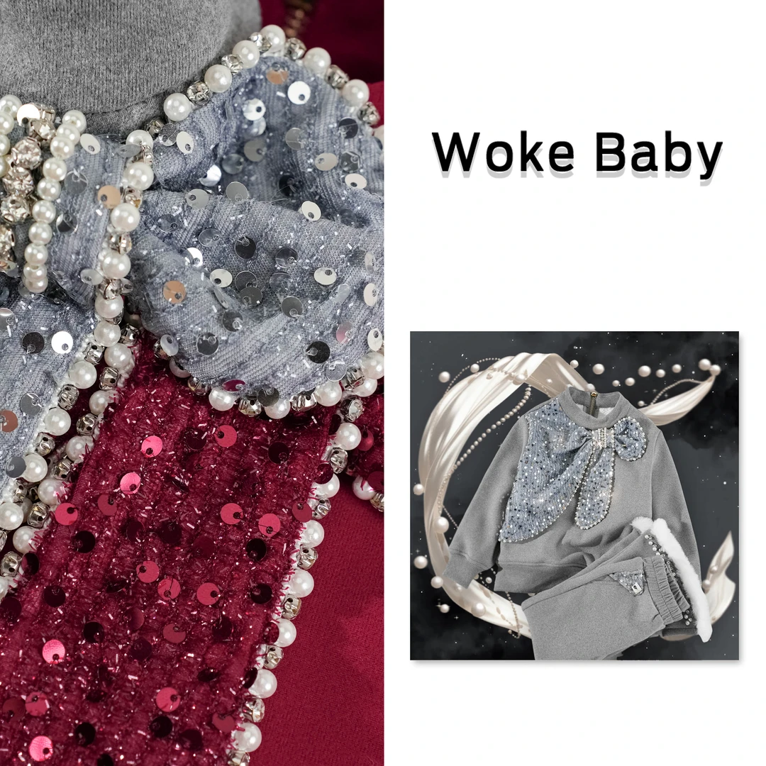 女童秋冬一体绒季加绒加厚上衣外套汉服裤子 V10255