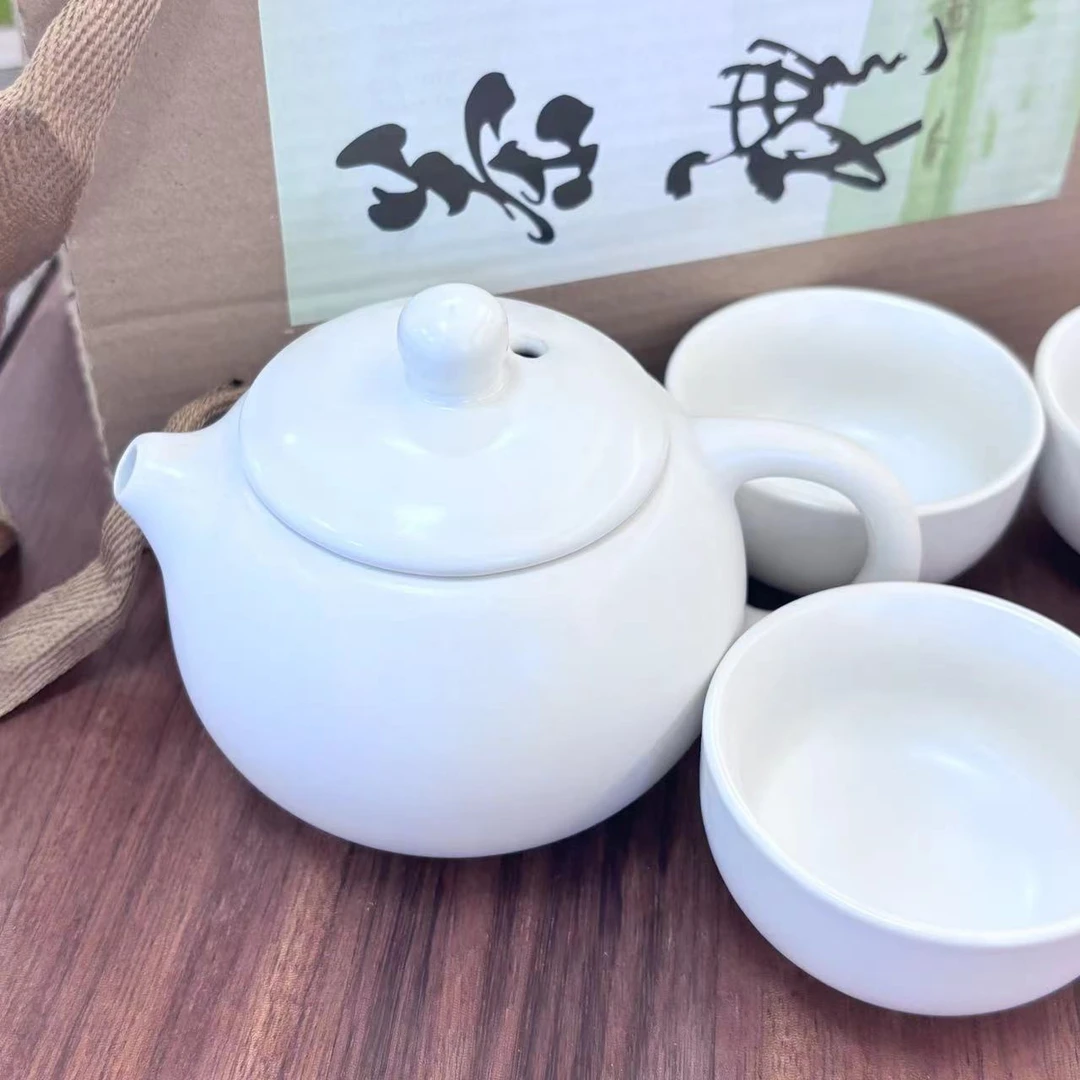 【福利】亚光白西施壶（一壶四杯）一套