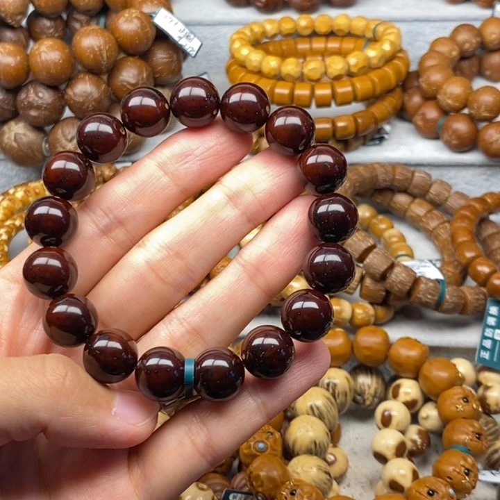 紫金鼠手串松**妈13精品圆珠