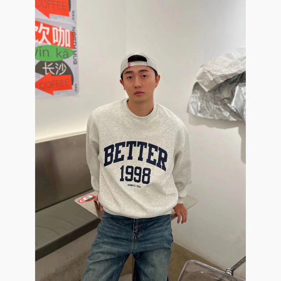 CHANGE&INSECT 100/百变虫情侣款圆领套头加绒休闲卫衣