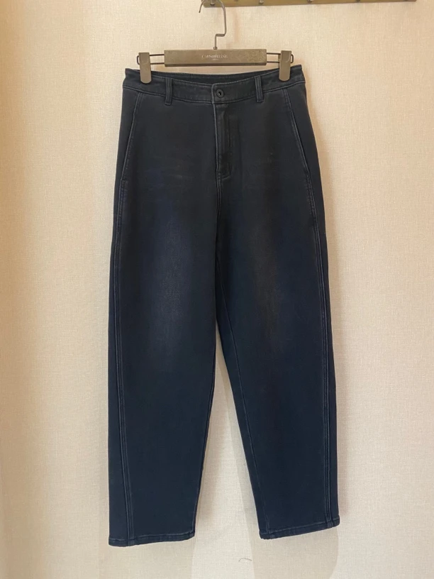 24460104高斯雪岚2024时尚百搭直筒牛仔裤