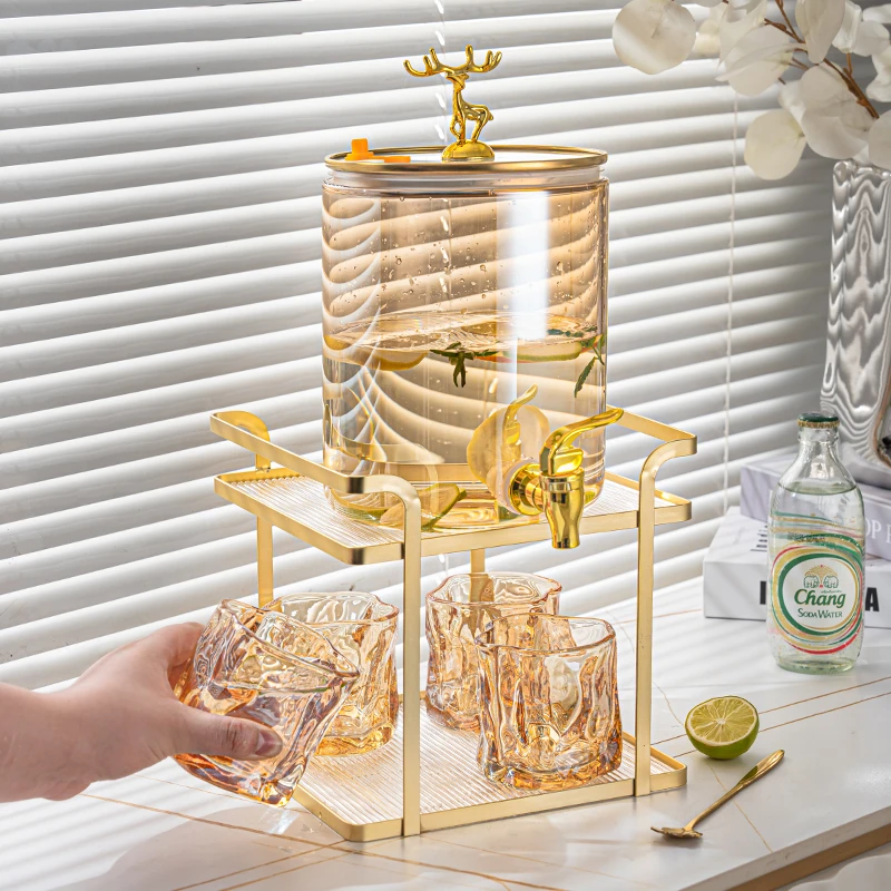 柠檬水杯玻璃杯水果大容量果茶水桶冷水壶茶杯凉水壶装水