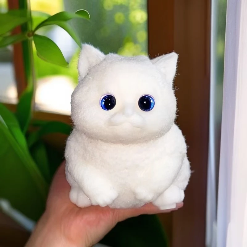 大号猫猫捏捏乐白胚白膜可批发 送眼影盘