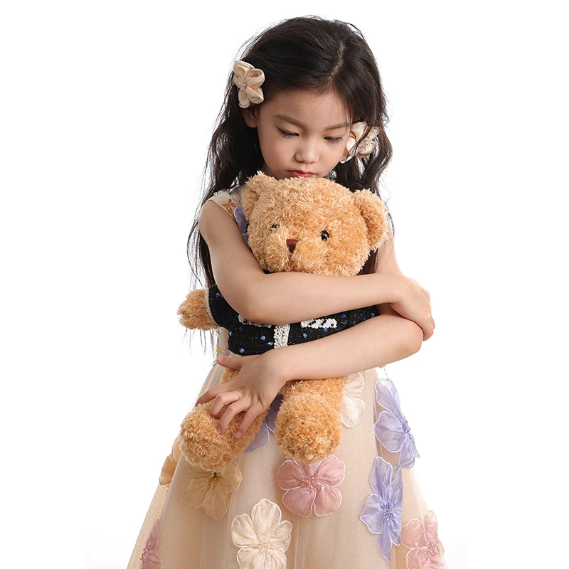 小熊夏羽墨原创设计童装女童棕色卡通小熊陪伴玩具幼儿宝宝外套熊